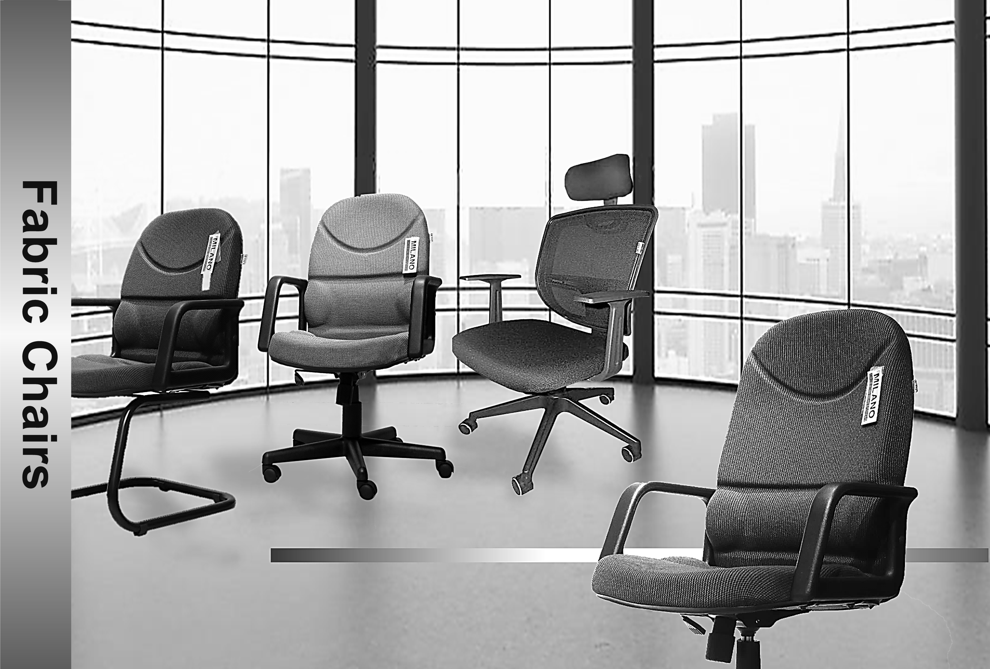 Milano fabric office chairs range