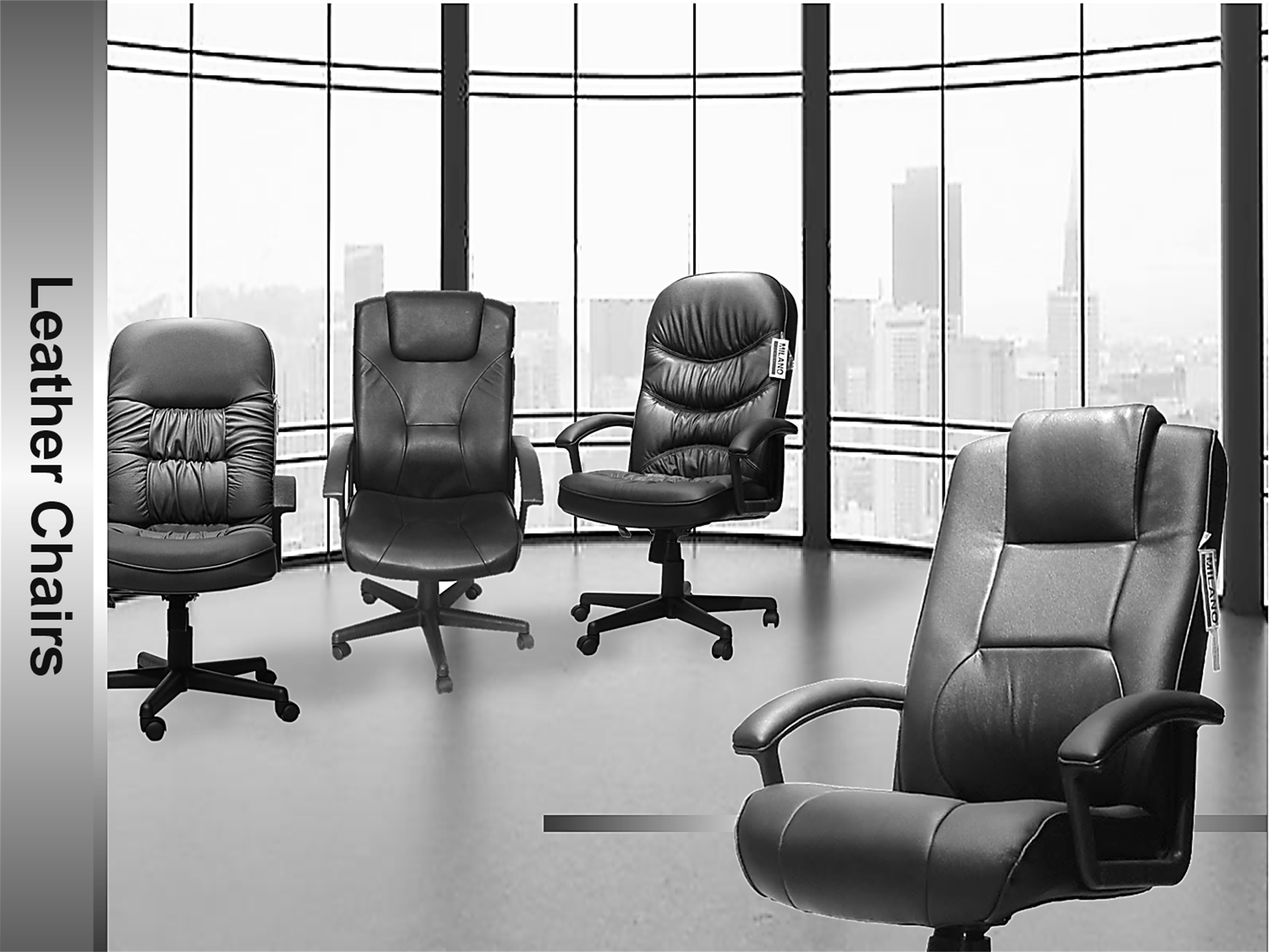Milano leather office chairs range