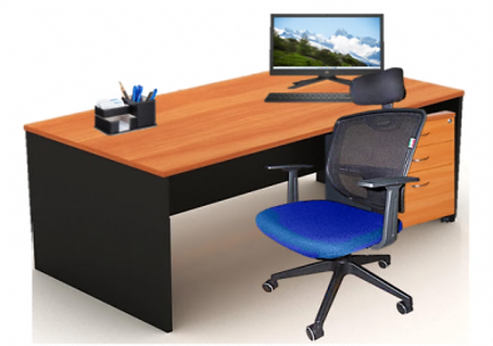 Straight Desks Cherry executive workstation